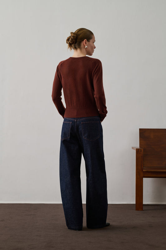 Pull Galway - Rouille - Cachemire - Femme