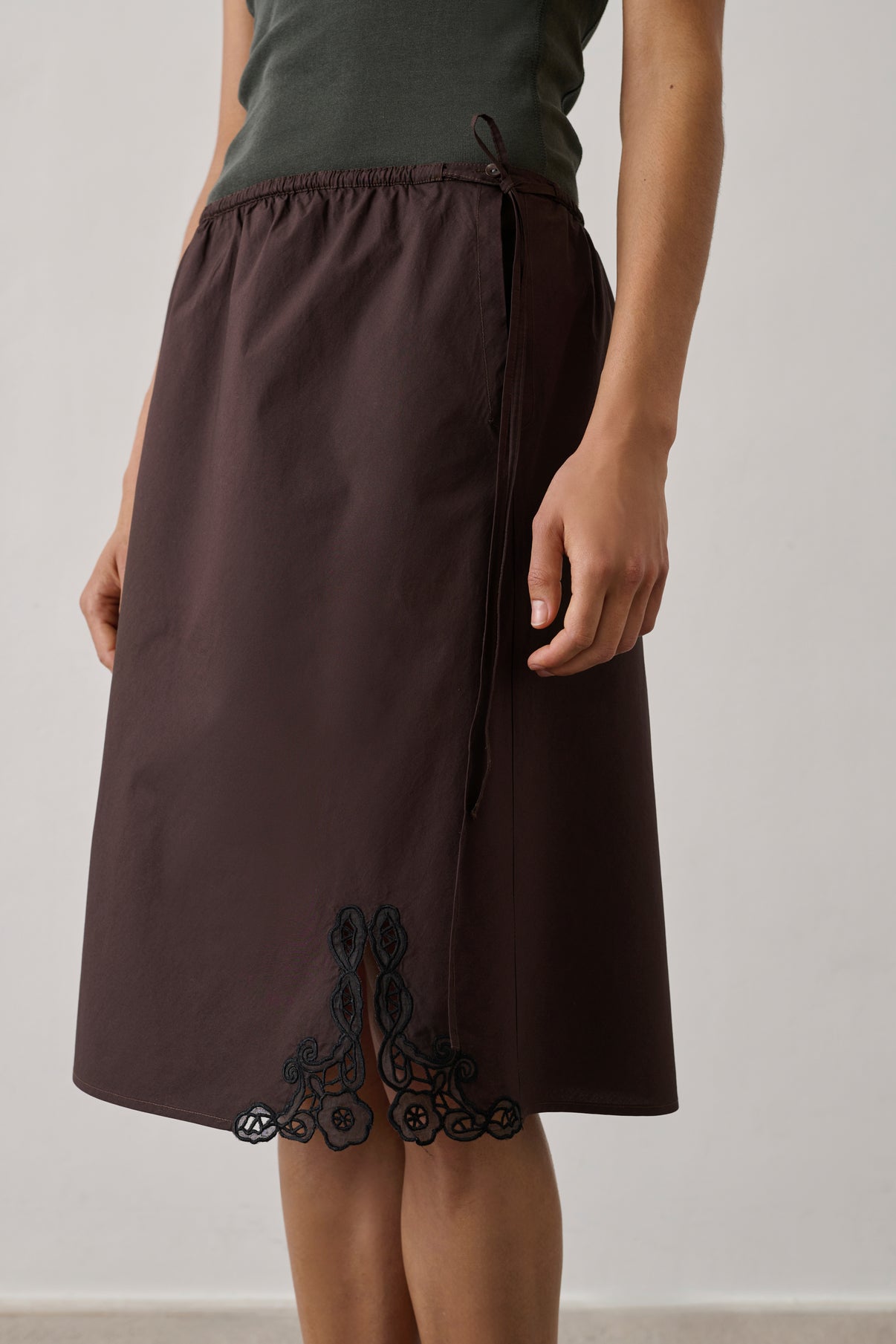 Jupe Houna - Marron Foncé - Coton - Femme vue 3