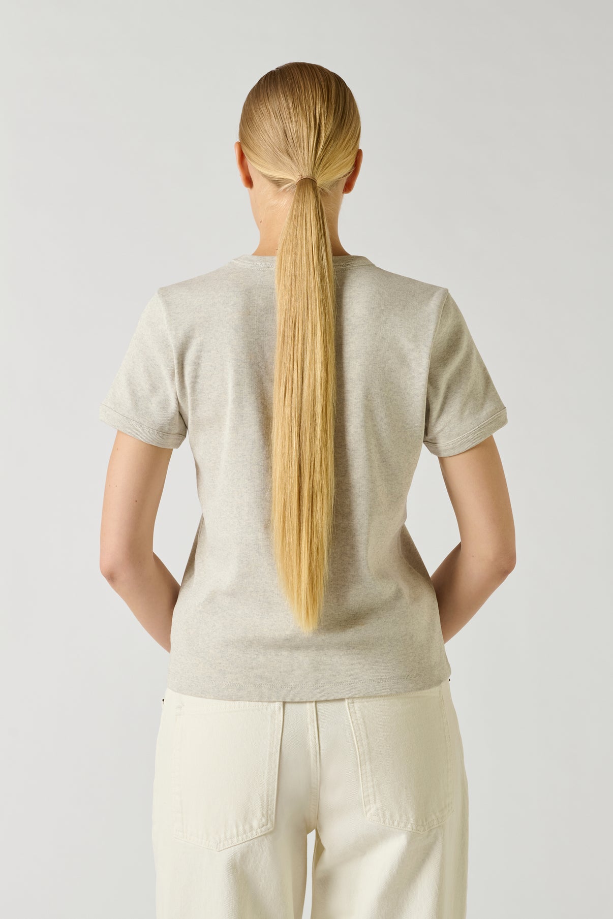 Tee-Shirt Aristide - Gris Chiné - Coton - Femme vue 3