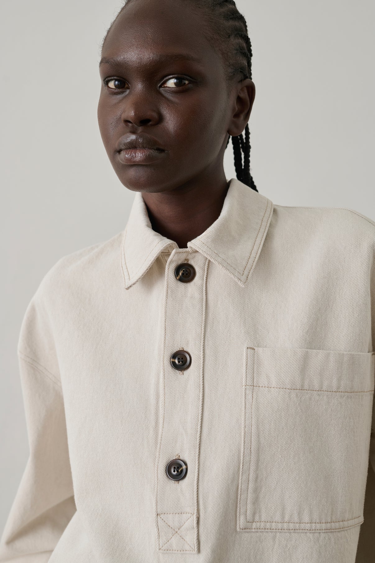 Chemise Austin - Blanc Grès - Coton - Femme vue 4