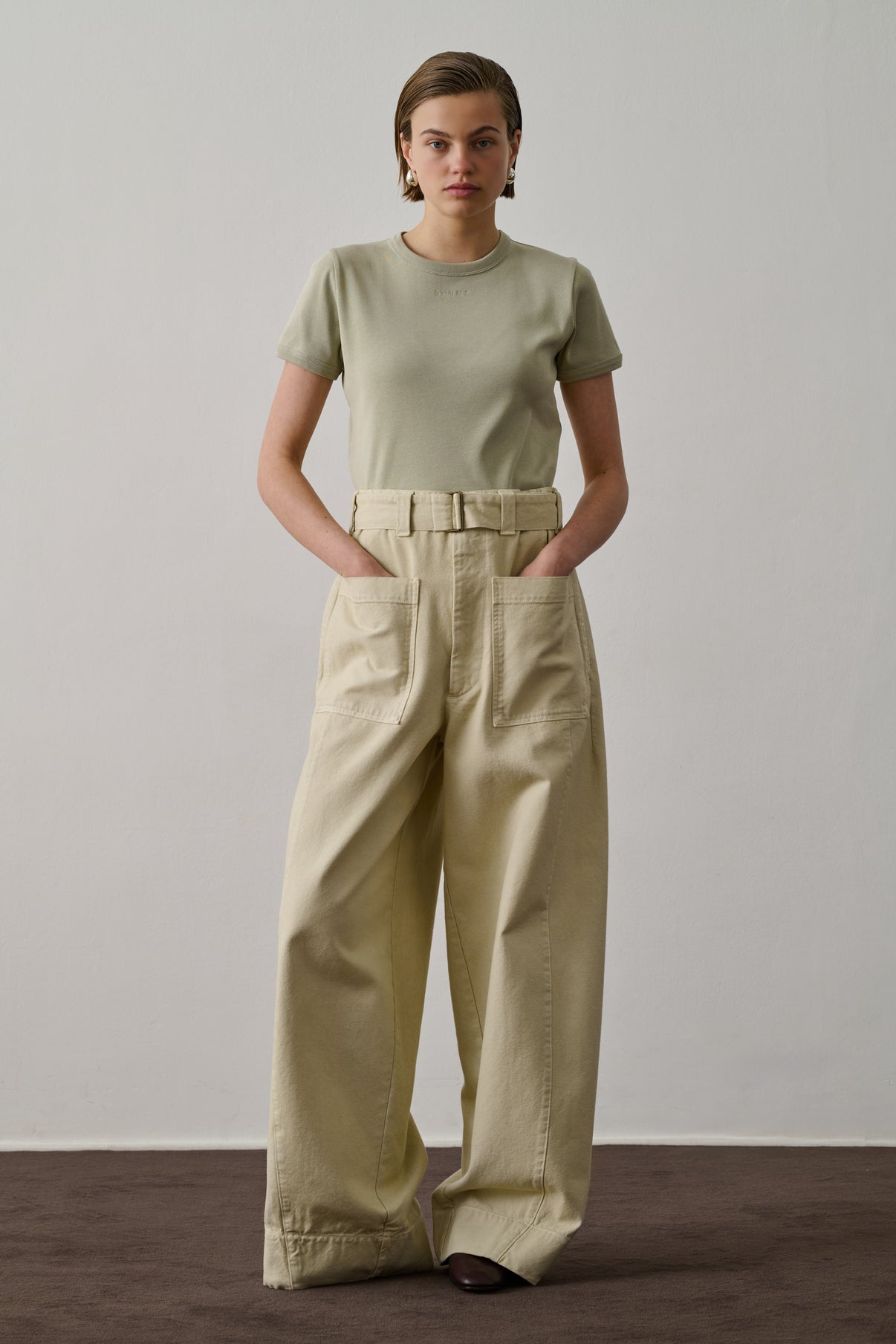 Tee-Shirt Aristide - Amande - Coton - Femme vue 1