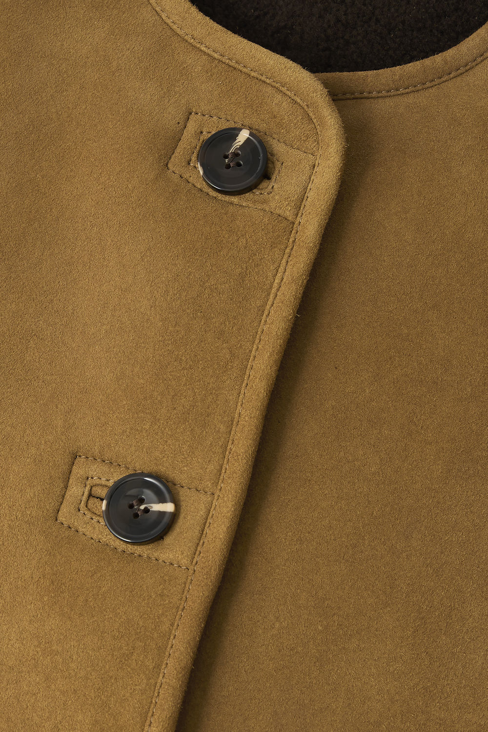 Blouson Duomo - Kaki Doré/Marron - Cuir - Femme