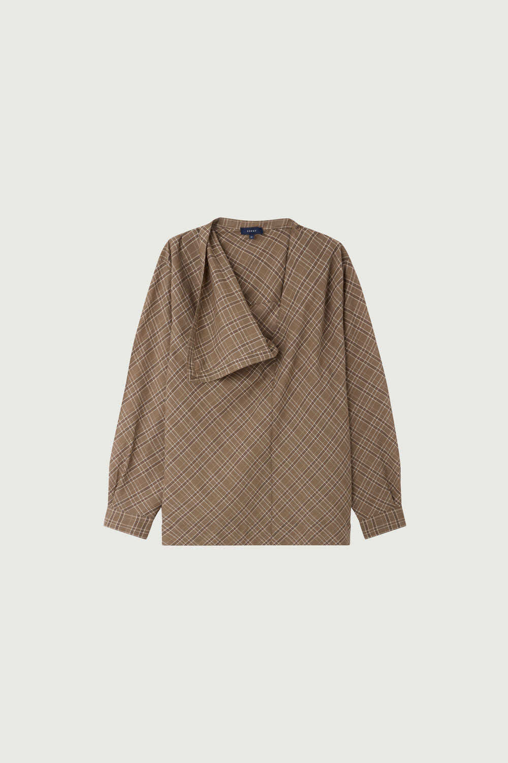 Blouse Irving - Marron Glacé/Écru - Coton - Femme